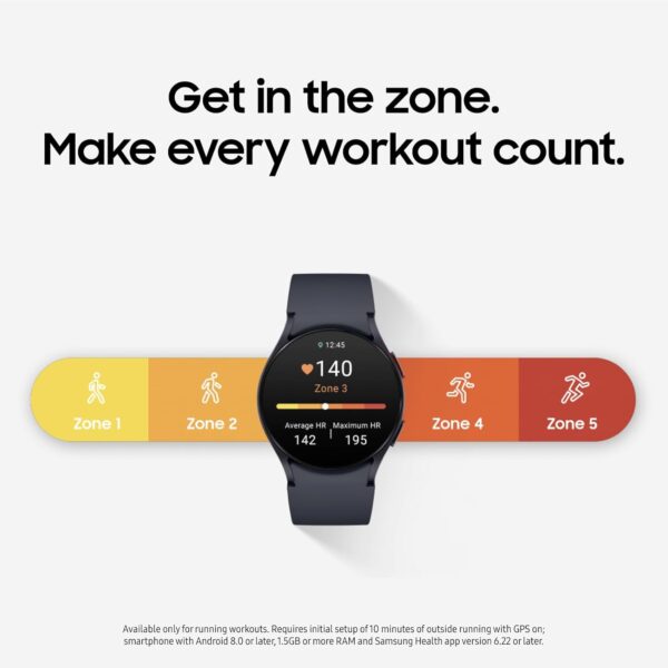 Samsung Galaxy Watch 6 44mm LTE Smartwatch, Fitness Tracker, Personalized HR Zones, Advanced Sleep Coaching, Heart Monitor, BIA Sensor for Health Wellness Insights, Big Screen, US Version, Graphite - Image 8