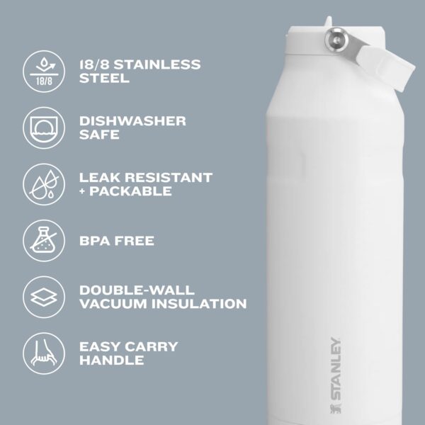 Stanley IceFlow Flip Straw 2.0 Water Bottle 24 OZ | Built-In Straw with Larger Opening | Lightweight & Leak-Resistant | Insulated Stainless Steel | BPA-Free | Mist - Image 8