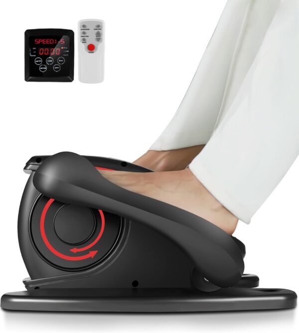 ANCHEER Under Desk Elliptical: Electric Leg Exerciser While Sitting for Seniors, Portable Ellipse Leg Exerciser as Seen on TV Motorized Seated Pedal Exerciser with Remote Control for Home Office - Image 2