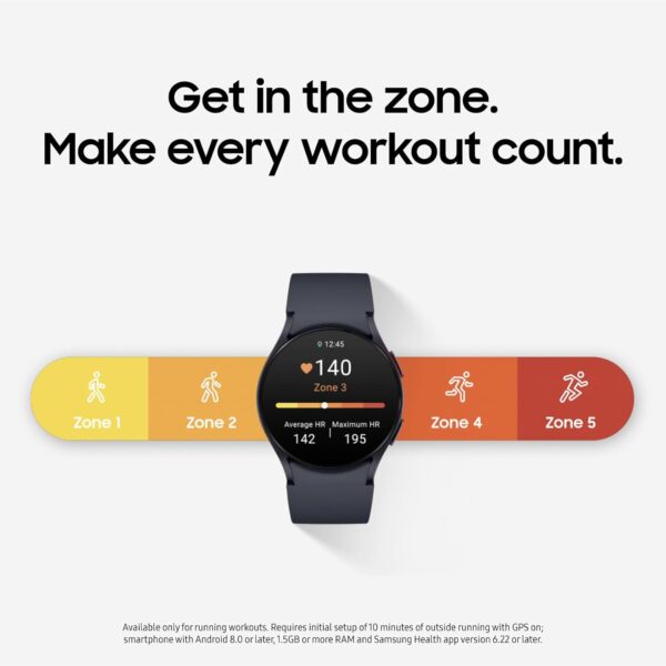 SAMSUNG Galaxy Watch 6 40mm Bluetooth Smartwatch, Fitness Tracker, Personalized HR Zones, Advanced Sleep Coaching, Heart Monitor, BIA Sensor, Health Wellness Insights, Big Screen, US Version, Graphite - Image 7