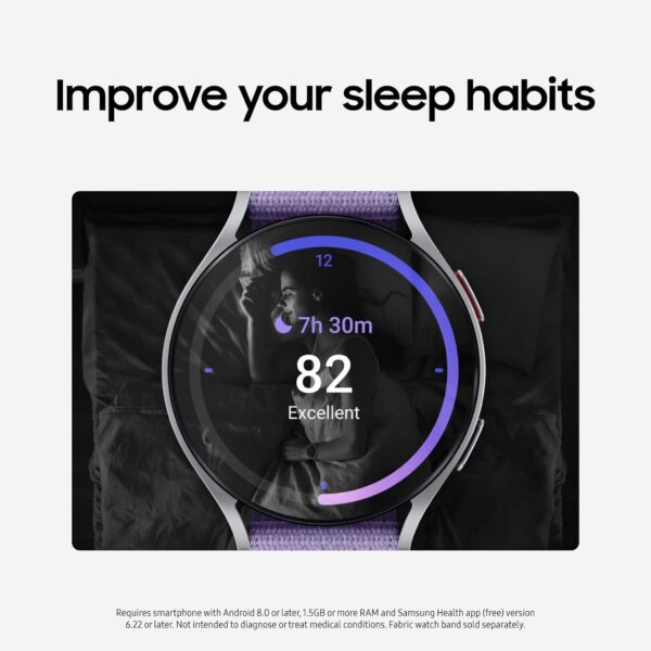 SAMSUNG Galaxy Watch 6 40mm Bluetooth Smartwatch, Fitness Tracker, Personalized HR Zones, Advanced Sleep Coaching, Heart Monitor, BIA Sensor, Health Wellness Insights, Big Screen, US Version, Graphite - Image 4