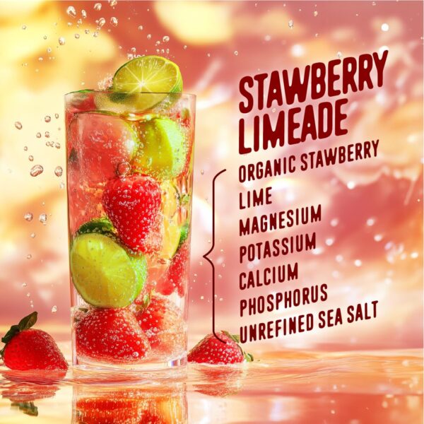 FlavCity Strawberry Limeade Electrolytes Drink Mix, 28 On-The-Go Stick Packs - Healthy Electrolytes Powder Packets Made with Real Fruit - Keto Powdered Drink with No Added Sugar, Gluten-Free - Image 5