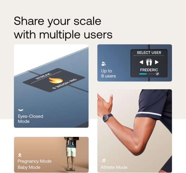 WITHINGS Body Smart - Accurate Scale for Body Weight and Fat Percentage, Body Composition Wi-Fi and Bluetooth, Baby Weight Smart Scale Apple Compatible, Bathroom Scale,FSA/HSA - Image 6