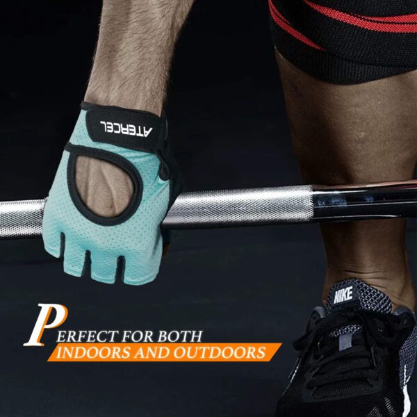 ATERCEL Weight Lifting Gloves Full Palm Protection, Workout Gloves for Gym, Cycling, Exercise, Breathable, Super Lightweight for Mens and Women - Image 6