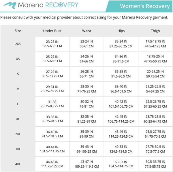 MARENA SFBHS2 Recovery Knee-Length Compression Girdle with High-Back - XS, Beige - Image 7