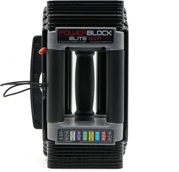 PowerBlock Elite EXP Adjustable Dumbbells, Sold in Pairs, Stage 1, 5-50 lb. Dumbbells, Durable Steel Build, Innovative Workout Equipment, All-in-One Dumbbells, Expandable with Expansion Kits - Image 4