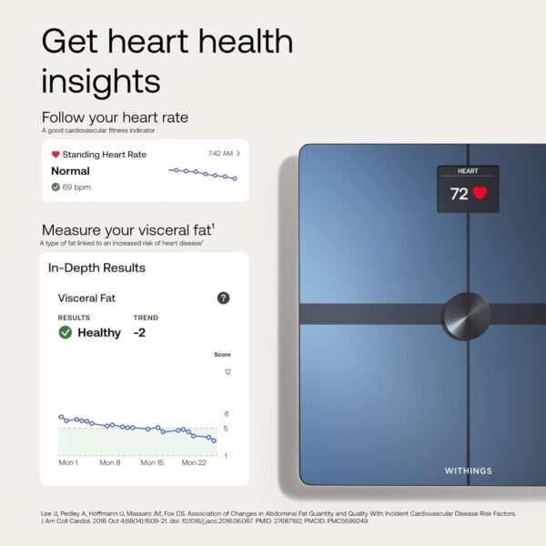 WITHINGS Body Smart - Accurate Scale for Body Weight and Fat Percentage, Body Composition Wi-Fi and Bluetooth, Baby Weight Smart Scale Apple Compatible, Bathroom Scale,FSA/HSA - Image 4