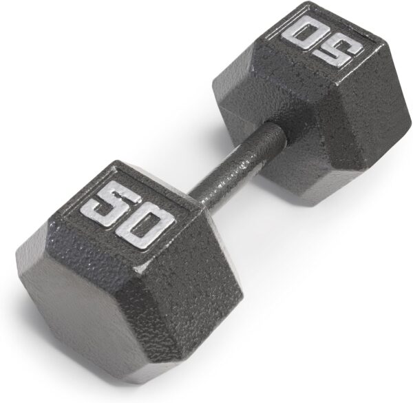 Marcy Cast Iron Hex Dumbbells Collection - Available size from 3-lb to 100-lb, SOLD INDIVIDUALLY - Image 2