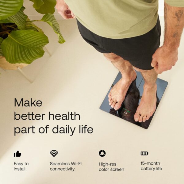 WITHINGS Body Smart - Accurate Scale for Body Weight and Fat Percentage, Body Composition Wi-Fi and Bluetooth, Baby Weight Smart Scale Apple Compatible, Bathroom Scale,FSA/HSA - Image 5