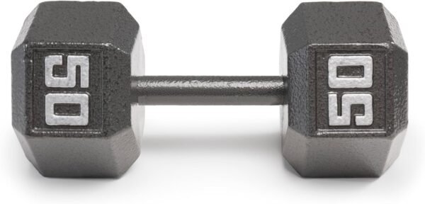 Marcy Cast Iron Hex Dumbbells Collection - Available size from 3-lb to 100-lb, SOLD INDIVIDUALLY - Image 7