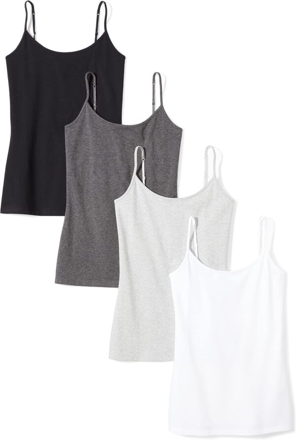 Amazon Essentials Women's Slim-Fit Camisole, Pack of 4 - Image 2