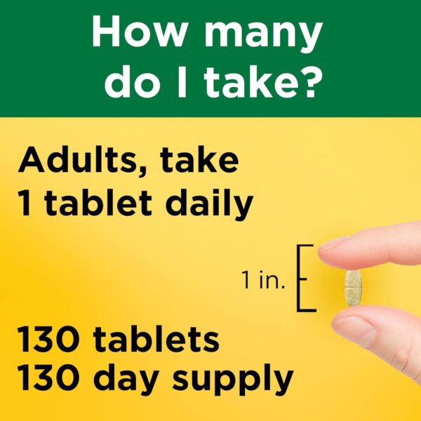 Nature Made Multivitamin Tablets with Iron, Multivitamin for Women and Men for Daily Nutritional Support, 130 Tablets, 130 Day Supply - Image 5