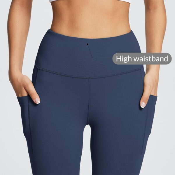 BALEAF Women's Leggings with Pockets Tummy Control Workout High Waisted Athletic Running 7/8 Ultra Soft Gym Yoga Ankle Pants - Image 4