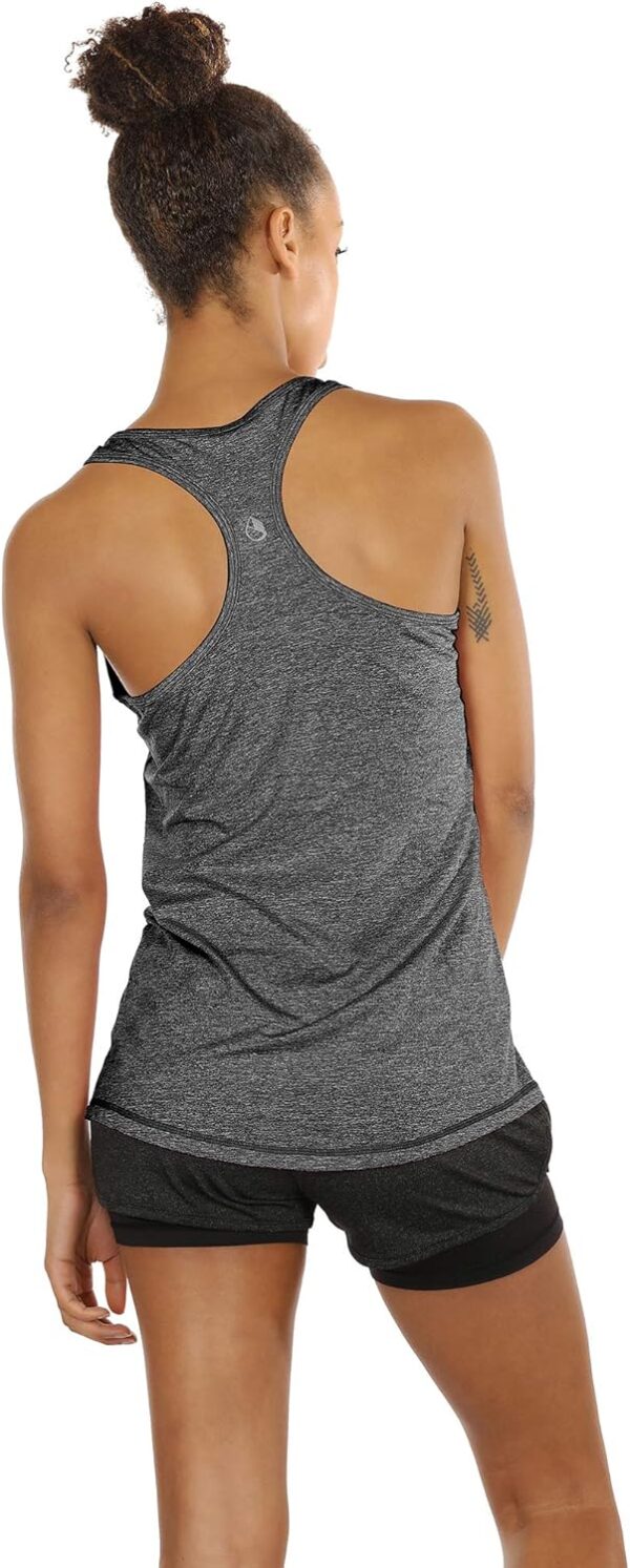 icyzone Women's Racerback Workout Athletic Running Tank Tops (Pack of 3) - Image 7