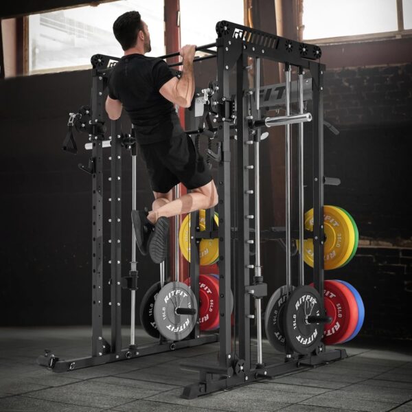 RitFit M1 & M1 Pro Smith Machine with Cable Crossover System, Multi-Function Squat Rack Power Cage for Home Gym, Power Rack and Packages - Image 10