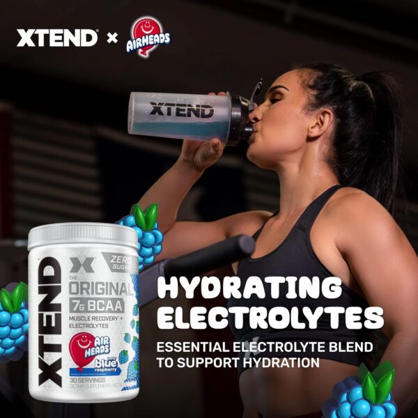 Xtend XTEND Original BCAA Powder Airheads Candy Flavor, 7g BCAA and 2.5g L-Glutamine, Sugar Free Post Workout Muscle Recovery Drink with Amino Acids for Men & Women, 30 Servings - Image 8