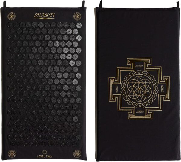 ShaktiMat Classic Acupressure Mat Original Intensity in Shakti Black, Relieves Stress & Tension, Promotes Relaxation & Focus | Similar to Acupuncture, No Needles Required | FSA/HSA Eligible - Image 2