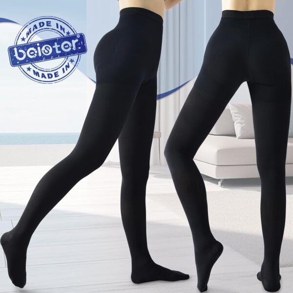 Beister Medical Compression Pantyhose for Women & Men, Opaque Closed Toe 20-30mmHg Graduated Support Tight - Image 8