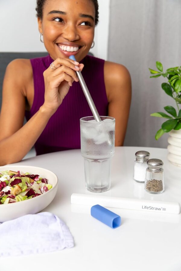 LifeStraw Sip – Reusable Stainless Steel Water Filter Drinking Straw - Image 7