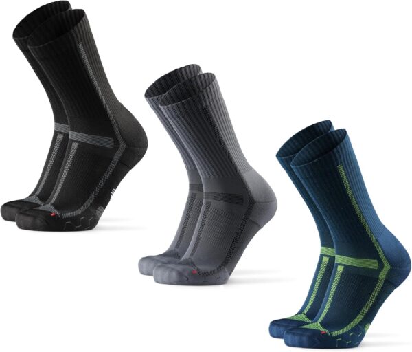 DANISH ENDURANCE Cushioned Running Socks for Long Distances, Crew Length, Anti-Blister for Men & Women, 3 and 5 Pack - Image 2