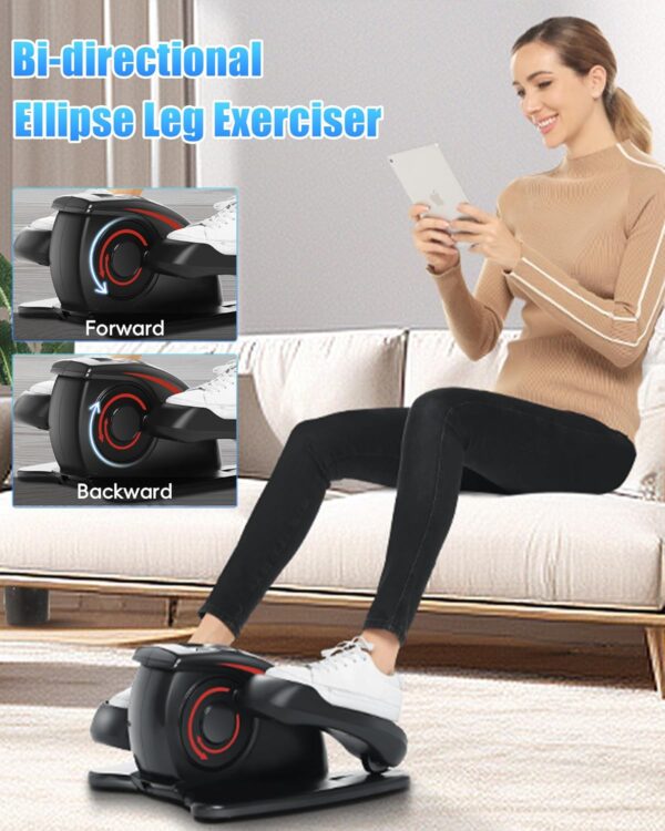 ANCHEER Under Desk Elliptical: Electric Leg Exerciser While Sitting for Seniors, Portable Ellipse Leg Exerciser as Seen on TV Motorized Seated Pedal Exerciser with Remote Control for Home Office - Image 6