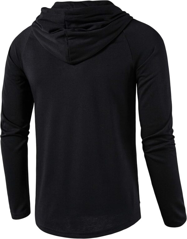 SIR7 Men's Gym Workout Active Long Sleeve Pullover Lightweight Hoodie Casual Hooded Sweatshirts - Image 4
