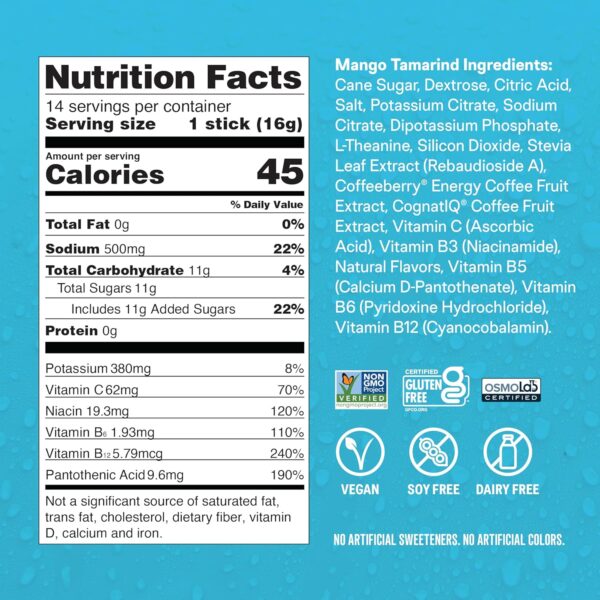 Liquid I.V.® Hydration Multiplier +Energy - Mango Tamarind | Electrolyte Powder Drink Mix | 1 Pack (14 Servings) - Image 7