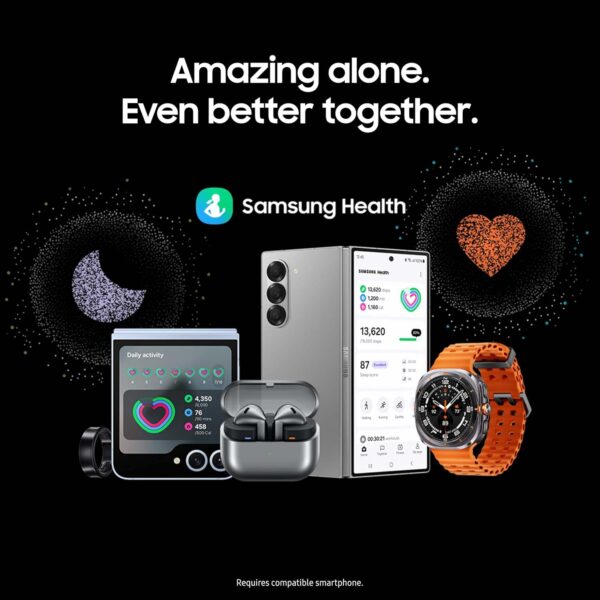 SAMSUNG Galaxy Watch Ultra 47mm LTE AI Smartwatch + Free Band, Energy Score, Heart Rate Tracking, Sleep Monitor, Fitness Tracker, GPS, 2024, Titanium Silver [US Version, 1Yr Manufacturer Warranty] - Image 10