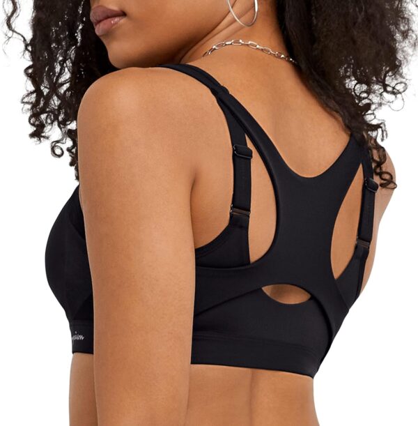 Champion Women's Sports Bra, Motion Control Zip High-impact Sports Bra, Wirefree Bra for Women - Image 3