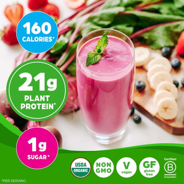 Orgain Organic Vegan Protein + 50 Superfoods Powder, Vanilla Bean - 21g Plant Based Protein, 8g Prebiotic Fiber, No Lactose Ingredients, Gluten Free, Non-GMO, 2.02 lb (Packaging May Vary) - Image 5