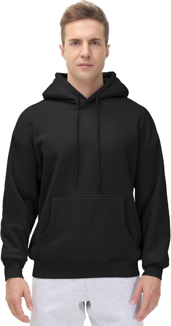 THE GYM PEOPLE Men's Fleece Pullover Hoodie Loose Fit Ultra Soft Hooded Sweatshirt With Pockets - Image 3