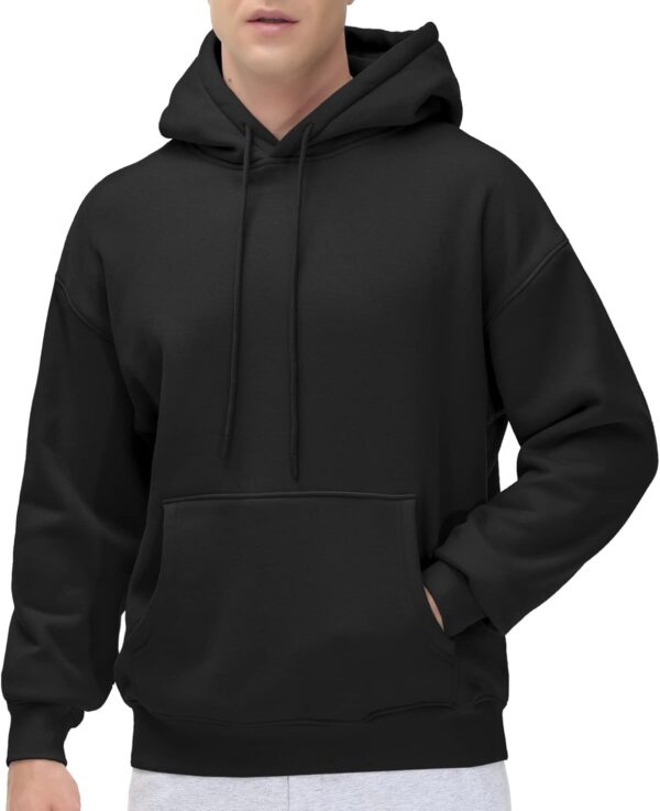 THE GYM PEOPLE Men's Fleece Pullover Hoodie Loose Fit Ultra Soft Hooded Sweatshirt With Pockets - Image 2