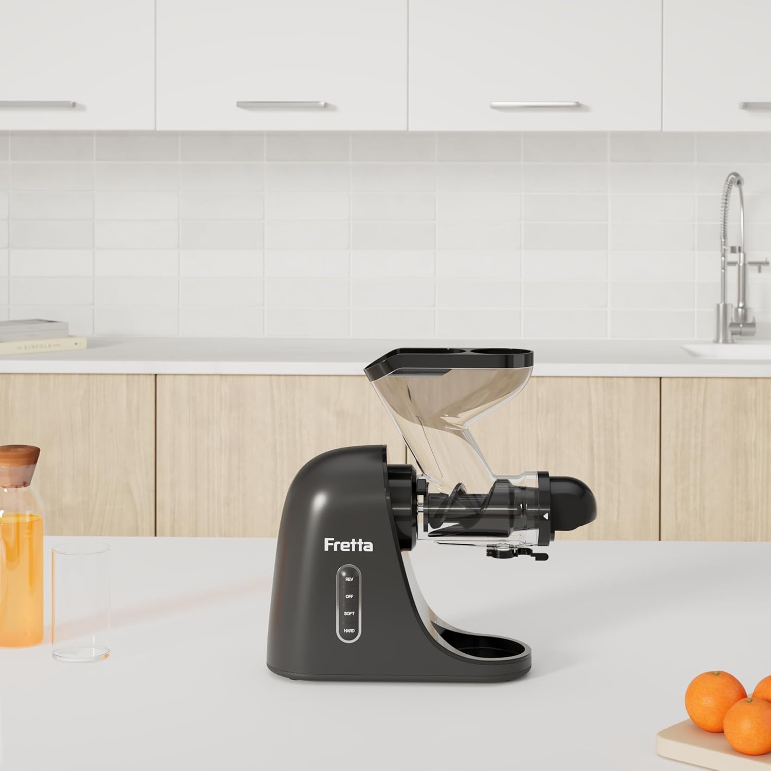 Masticating Slow Juicers, 3-inch Wide Feeding Chute Cold Press Juicer, Celery Juicer, Juicer Machines Vegetable and Fruit,Juice Recipes Included, 2 Speed, BPA-Free, Easy Clean, 200W(Black) - Image 3