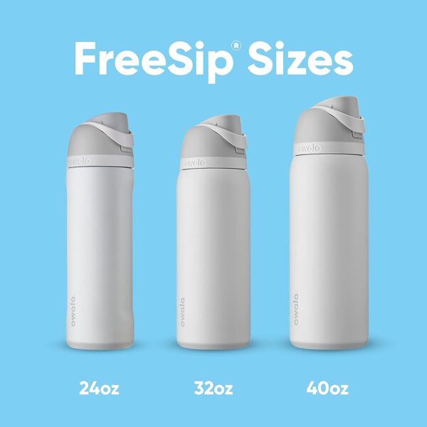 Owala FreeSip Insulated Stainless Steel Water Bottle with Straw for Sports, Travel, and School BPA-Free Sports Water Bottle, 24 oz, Denim - Image 6