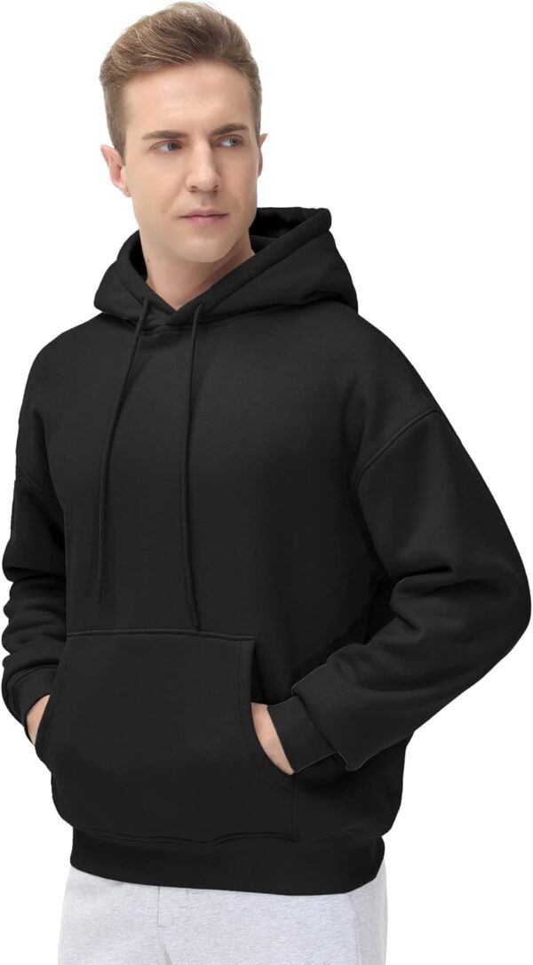 THE GYM PEOPLE Men's Fleece Pullover Hoodie Loose Fit Ultra Soft Hooded Sweatshirt With Pockets - Image 4