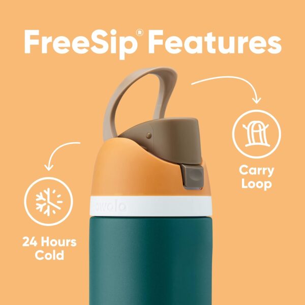 Owala FreeSip Insulated Stainless Steel Water Bottle with Straw for Sports, Travel, and School BPA-Free Sports Water Bottle, 24 oz, Denim - Image 5