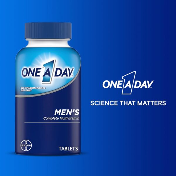 One A Day Men’s Multivitamin, Supplement Tablet with Vitamin A, Vitamin C, Vitamin D, Vitamin E and Zinc for Immune Health Support, B12, Calcium & more, 200 count (Packaging May Vary) - Image 7