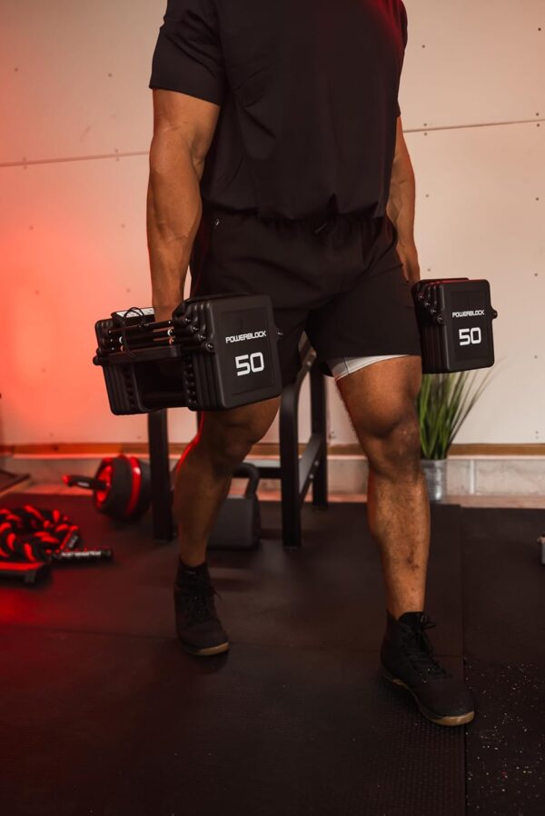 PowerBlock Pro 100 Adjustable Dumbbell, Sold As A Single Unit 5-100 lb Dumbbell – Durable Steel Build, Innovative Workout Equipment, All-in-One Dumbbell, Strength Training - Image 5