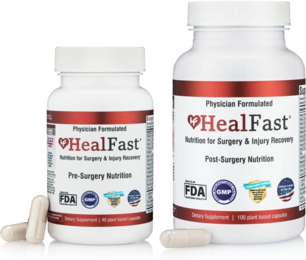 Complete Surgery & Injury Recovery Supplement: for Wound, Scar Treatment & Bruising w/Vitamins, Bromelain, Quercetin & Probiotics (Pre+Post Op) - Image 2