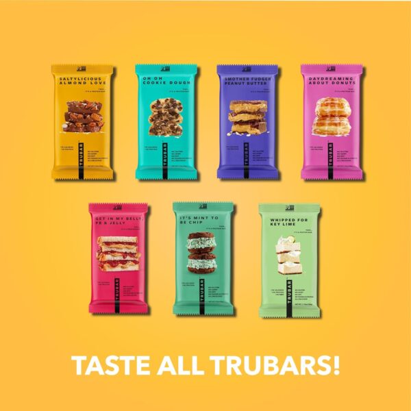 TRUBAR Vegan Protein Bar, Saltylicious Almond Love, Gluten Free, Plant Based Protein, Dairy Free, Non GMO, Soy Free, No Sugar Alcohols, 12G Protein, 12G Fiber, 23G Carb, on the Go Snack Bars, 12 CT - Image 10