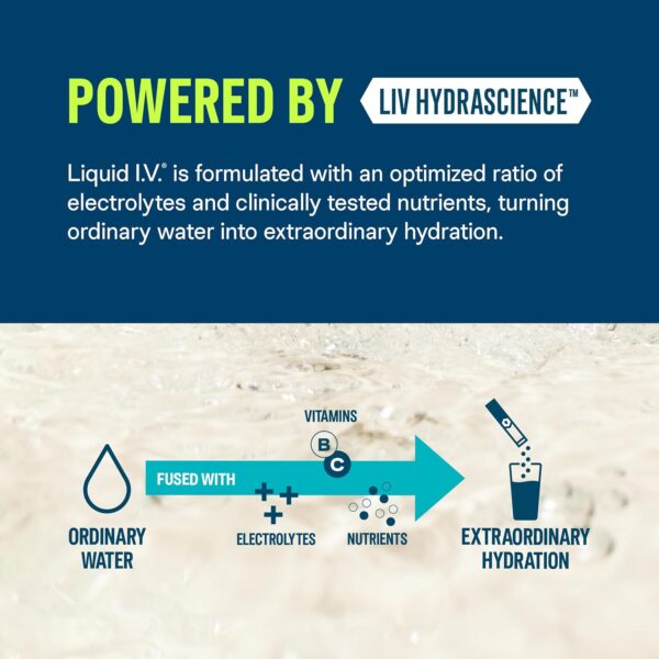 Liquid I.V.® Hydration Multiplier +Energy - Yuzu Pineapple | Electrolyte Powder Drink Mix | 1 Pack (14 Servings) - Image 5