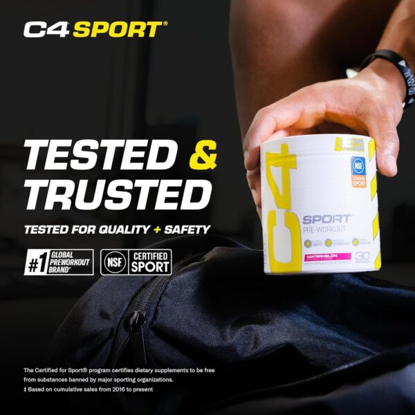 Cellucor C4 Sport Pre Workout Powder Watermelon - Pre Workout Energy with Creatine + 135mg Caffeine and Beta-Alanine Performance Blend - NSF Certified for Sport 30 Servings - Image 7