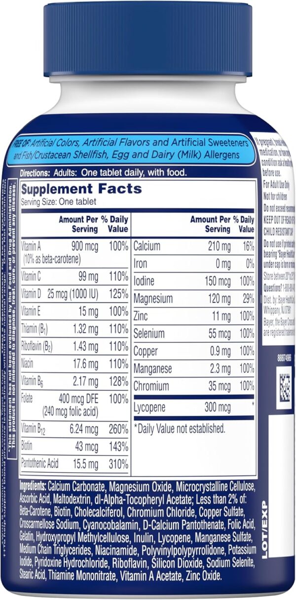 One A Day Men’s Multivitamin, Supplement Tablet with Vitamin A, Vitamin C, Vitamin D, Vitamin E and Zinc for Immune Health Support, B12, Calcium & more, 200 count (Packaging May Vary) - Image 9