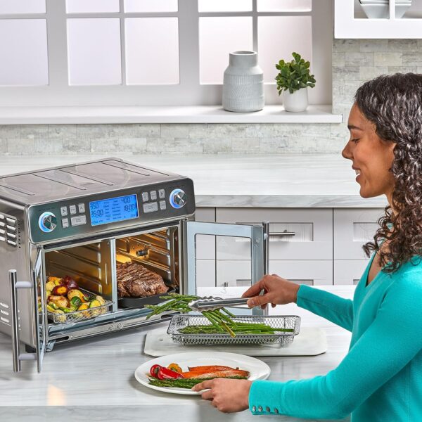 Emeril Lagasse Dual Zone 360 Air Fryer Oven Combo with French Door, 25 QT Extra Large, Cook Two Foods in Different Ways, Up to 60% Faster from Frozen to Finish - Image 6