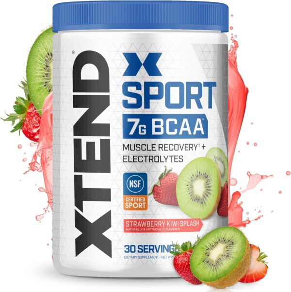 XTEND Sport BCAA Powder Strawberry Kiwi Splash - Electrolyte Powder for Recovery & Hydration with Amino Acids - 30 Servings - Image 2
