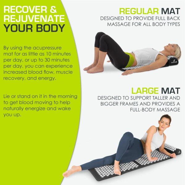 ProsourceFit Acupressure Mat and Pillow Set for Back/Neck Pain Relief and Muscle Relaxation - Image 6