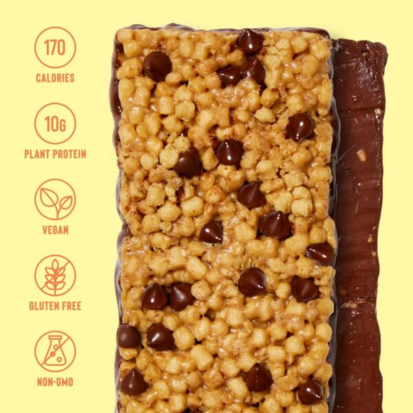 Mezcla Vegan Protein Bars, Gluten Free Snack Made with Pea Protein, Chocolate Chips and Other Premium Ingredients, Healthy Snacks, Peanut Butter Chocolate, 10g of Protein, 12 Pack - Image 4