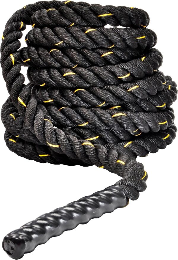 Battle Rope 1.5Inch 2 Inch Diameter Poly Dacron 30 FT, 40 FT, 50 FT Length, Heavy Ropes for Home Gym and Workout - Image 2
