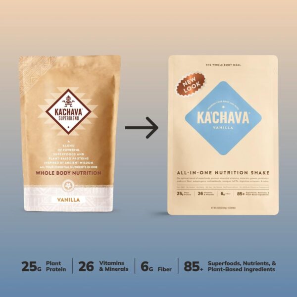 Ka’Chava All-In-One Nutrition Shake Blend, 85+ Superfoods & Nutrients, Meal Replacement, Greens Plant-Based Superfood Powder Protein Drink, Digestive Enzymes & Probiotics, Vegan Dairy Gluten Free, 2lb - Image 3
