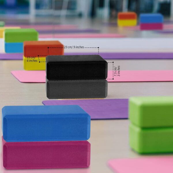 10 Pcs Foam EVA Yoga Blocks Lightweight Yoga Bricks Non Slip Supportive Foam Blocks Yoga Prop Accessories for Yoga Pilates Stretching and Meditation Women Men Yogi Yoga Beginners - Image 10